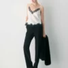 Motiv-Satin-Top