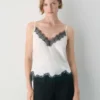 Motiv-Satin-Top