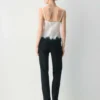 Motiv-Satin-Top