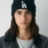 New Era La Dodgers Merinowolle-Beanie mit geripptem Bündchen New Era La Dodgers Merinowolle-Beanie mit geripptem Bündchen