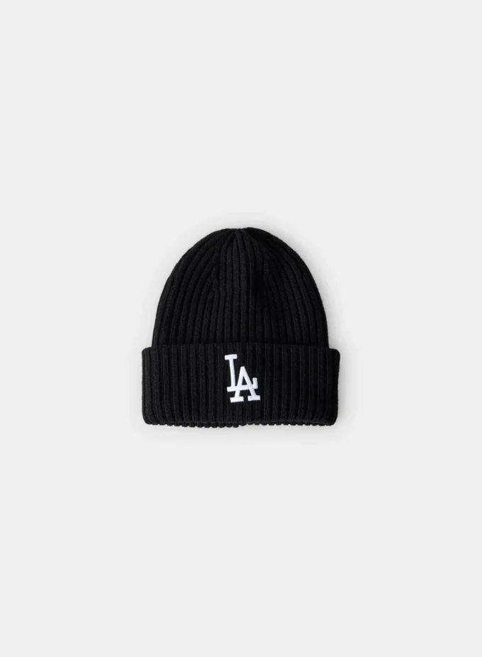 New Era La Dodgers Merinowolle-Beanie mit geripptem Bündchen New Era La Dodgers Merinowolle-Beanie mit geripptem Bündchen