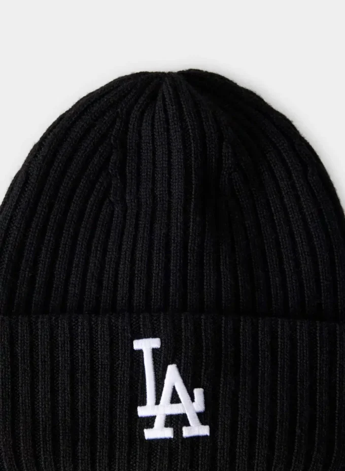 New Era La Dodgers Merinowolle-Beanie mit geripptem Bündchen New Era La Dodgers Merinowolle-Beanie mit geripptem Bündchen
