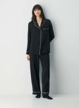 Nightside Seiden-Pyjamahemd