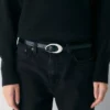 Perennial Solid Brass Veau Leather Belt