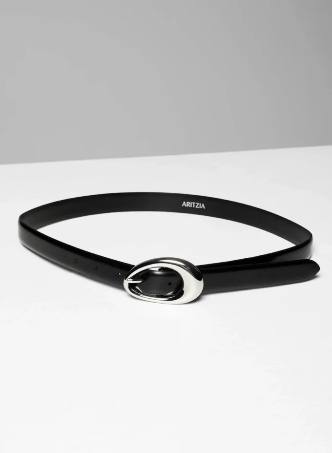Perennial Solid Brass Veau Leather Belt