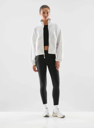 Plateau-Rollkragenpullover mit Reißverschluss