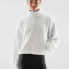 Plateau-Rollkragenpullover mit Reißverschluss Plateau-Rollkragenpullover mit Reißverschluss