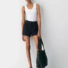 Plissierte Mini-Shorts Plissierte Mini-Shorts