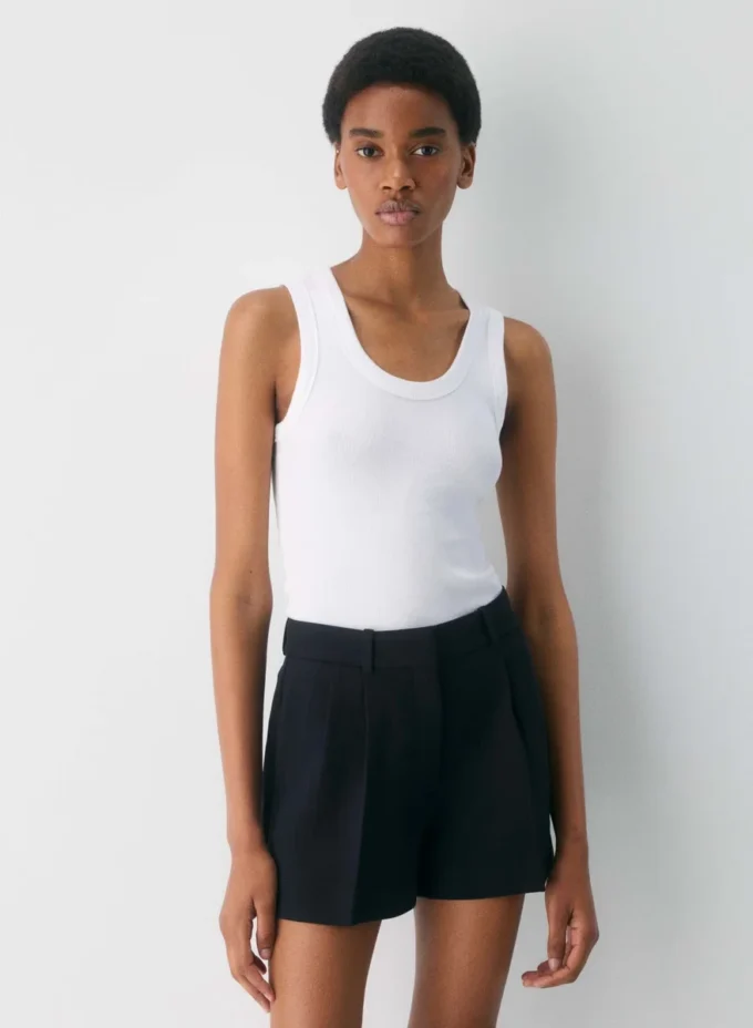 Plissierte Mini-Shorts Plissierte Mini-Shorts