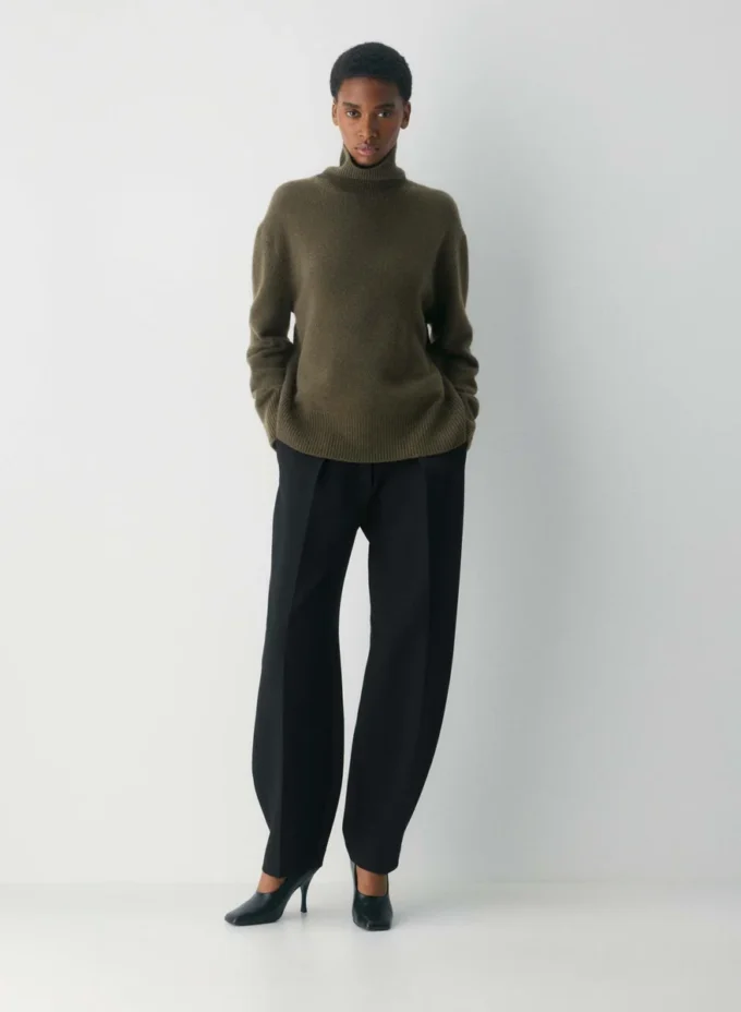 Plüschkaschmir Oversized-Rollkragenpullover Plüschkaschmir Oversized-Rollkragenpullover