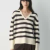 Plüschkaschmir-Polo-Pullover in Oversize-Passform Plüschkaschmir-Polo-Pullover in Oversize-Passform