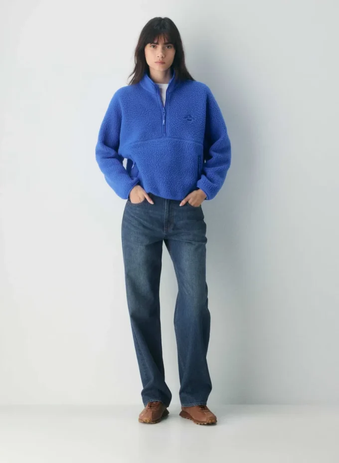 Polartec® Thermal Pro™ Sweatshirt mit halbem Reißverschluss und hoher Hüfte Polartec® Thermal Pro™ Sweatshirt mit halbem Reißverschluss und hoher Hüfte