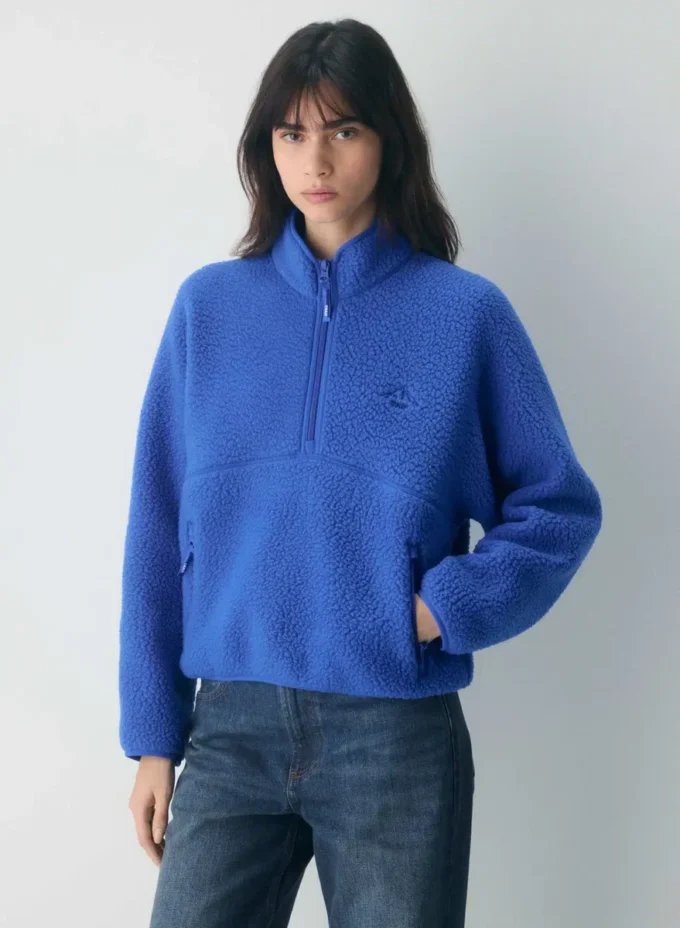 Polartec® Thermal Pro™ Sweatshirt mit halbem Reißverschluss und hoher Hüfte Polartec® Thermal Pro™ Sweatshirt mit halbem Reißverschluss und hoher Hüfte