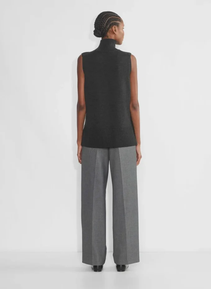 Successor Merinowolle Ärmelloser Rollkragenpullover