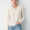 V-Ausschnitt-Pullover aus Bare Merino-Wolle