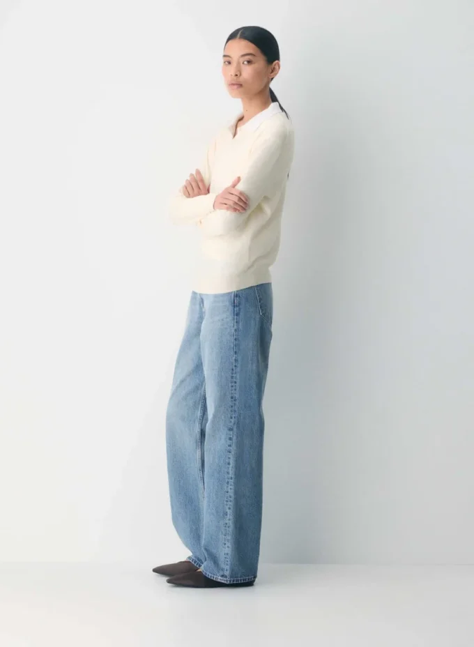 V-Ausschnitt-Pullover aus Bare Merino-Wolle