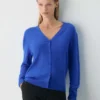 V-Ausschnitt-Strickjacke aus Bare Merino-Wolle